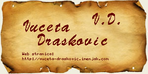 Vuceta Drašković vizit kartica